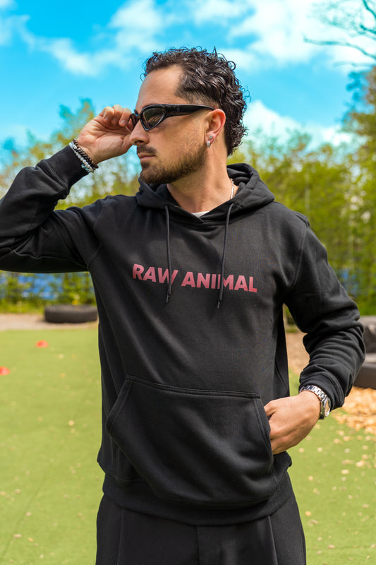 The Raw Animal Hoody in Black